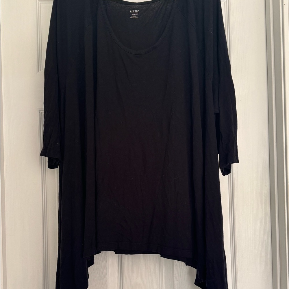 a.n.a Black Women's Tunic Top women’s plus 3x 😍